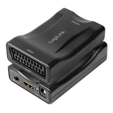 LogiLink Video konverter, Scart/F - HDMI-A/F, 1080p, fekete kábel és adapter