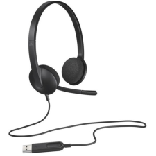 Logitech Fejhallgató 2.0 - H340 USB Mikrofonos, Fekete fülhallgató, fejhallgató tok