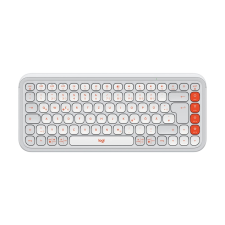 Logitech POP Icon Vezeték Nélküli Billentyűzet ENG (US) - Piszkosfehér/Narancssárga (920-013072) billentyűzet