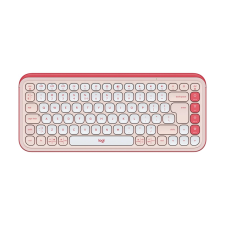 Logitech POP Icon Vezeték Nélküli Billentyűzet ENG (US) - Piszkosfehér/Rózsaszín (920-013073) billentyűzet