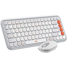 Logitech Pop Icon Wireless Keyboard Combo Off White US (920-013141) billentyűzet és egér szett