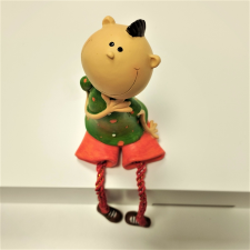  Logólábú, kerámia manó - fiú (piros kreatív és készségfejlesztő