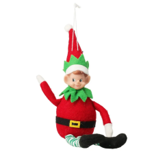  Lógólábú manó akasztós textil 18cm dekorációs kellék