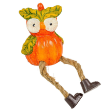  Lógólábú tökbagoly kerámia 9cm dekorációs kellék