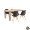  Lola 4+1 étkező garnitúra fekete-sonoma tölgy