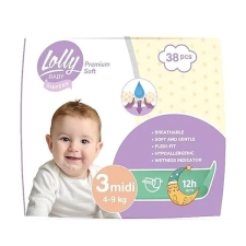 LOLLY BABY Premium soft 3 (38 db) pelenka