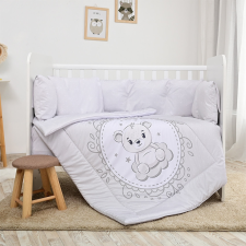 Lorelli 5 részes ágynemű garnitúra - Little Bear Grey babaágynemű, babapléd