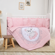Lorelli 5 részes ágynemű garnitúra - Little Bear Pink babaágynemű, babapléd
