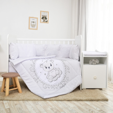 Lorelli ágynemű garnitúra Trend kombi ágyhoz - Little Bear Grey babaágynemű, babapléd