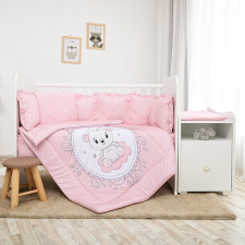 Lorelli ágynemű garnitúra Trend kombi ágyhoz - Little Bear Pink babaágynemű, babapléd