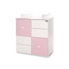  Lorelli Cupboard pelenkázó komód - White & Orchid Pink