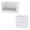 Lorelli Dream kiságy 60x120 + Cupboard pelenkázó komód - White