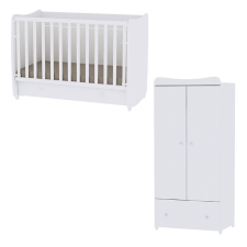  Lorelli Dream kiságy 60x120 + Exclusive szekrény - White babaszoba szett