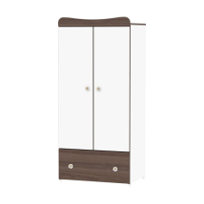 Lorelli Exclusive 2 ajtós szekrény - white and walnut gyermekbútor