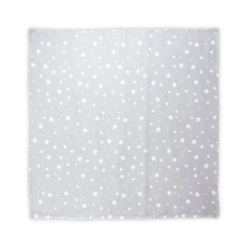 Lorelli Lorelli Muszlin takaró 80x80 cm - Grey With Stars babaágynemű, babapléd