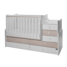 Lorelli Maxi Plus kombi ágy 70x160 - Trio White/Ligh Oak kiságy, babaágy