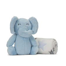 Lorelli Nappy takaró 75x90 cm - Blue Elephant babaágynemű, babapléd