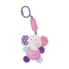 Lorelli Toys Campanula plüss babakocsi játék - pink elefánt plüssfigura