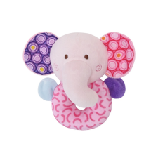 Lorelli Toys Plüss csörgő karika - Pink elefánt csörgő