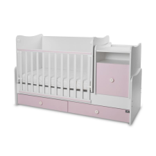  Lorelli Trend PLUS kombi ágy 70x165 - White Orchid Pink kiságy, babaágy