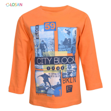 Losan póló City Block narancssárga 18-24 hó (92 cm) gyerek póló
