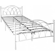  Lotti fém ágykeret ajándék ágyráccsal, 90 x 200 cm, fehér ágy és ágykellék
