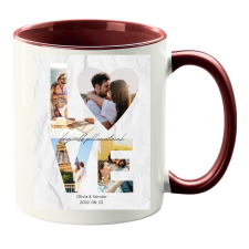  Love kollázs a te fotóiddal Bögre (másik oldalra fotó és felirat kérhető) bögrék, csészék