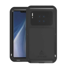 LOVE MEI defender telefonvédő gumi (ütésálló, fém keret) FEKETE Huawei Mate 30 Pro tok és táska
