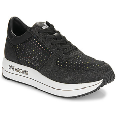 Love moschino Rövid szárú edzőcipők STRASS MESH   GLITTER Fekete 37
