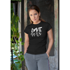  Love Nails fekete póló egyedi ajándék