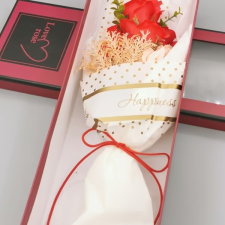  Love rose - Rózsaszín és piros Szappanvirág csokor szappan