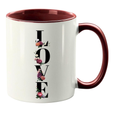  Love rózsákkal Bögre (másik oldalra fotó és felirat kérhető) bögrék, csészék
