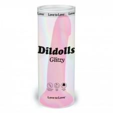 Love to Love Dildolls Glitzy - tapadótalpas szilikon dildó (pink) műpénisz, dildó