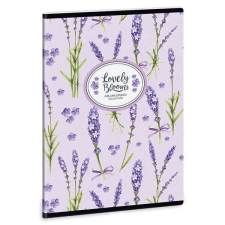 Lovely Blooms Levendula Füzet - Kockás - A5 füzet