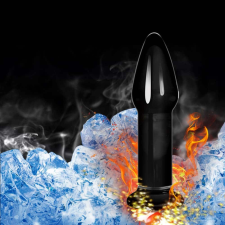 Lovetoy 5" Glass Romance Anal Plug Black anál