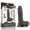 Lovetoy 7.8'' Sliding Skin Dual Layer Dong Brown Dildó