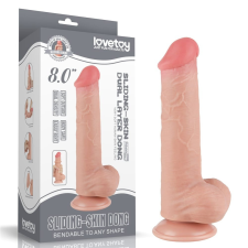 Lovetoy 8'' Sliding Skin Dual Layer Dong Flesh III műpénisz, dildó