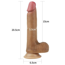 Lovetoy 8'' Dual layered Platinum Silicone Cock Brown műpénisz, dildó