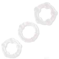 Lovetoy Beaded Cockring Set. Clear péniszgyűrű
