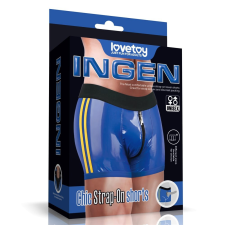 Lovetoy Chic Strap-On Shorts S/M (32 - 35 Inch Waist) Blue műpénisz, dildó