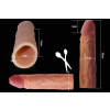 Lovetoy Pleasure X-Tender Penis Sleeve - vízálló, élethű hosszabbító péniszköpeny - 19 cm (testszínű)