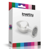 Lovetoy Rosebud Classic Metal Plug L - fém, vízálló anál dildó - 10 cm (ezüst-rózsaszín)