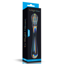 Lovetoy Twilight Gleam Glass Dildo- Twin Pleasures műpénisz, dildó