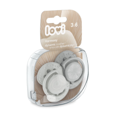 Lovi Dinamikus nyugtató cumi 2db (3-6 hónap) Harmony - Szürke cumi