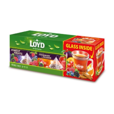 Loyd Loyd tea doboz pohárral (forest fruit-eper-rebarbara) - 80g tea