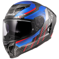 LS2 FF807 Dragon Trax zárt motoros bukósisak kék-piros bukósisak