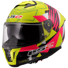 LS2 FF808 Stream II Tiger zárt motoros bukósisak fluo sárga-rózsaszín bukósisak