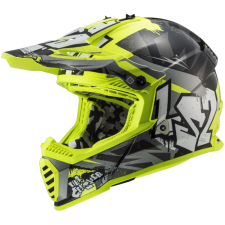 LS2 MX437 Fast EVO Mini Crusher gyerek motokrossz bukósisak fekete-sárga bukósisak