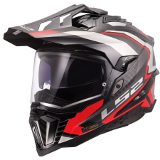 LS2 MX701 Explorer C Frontier II enduro motoros bukósisak piros bukósisak