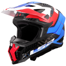 LS2 MX703 X-Force Galuo motokrossz bukósisak fehér-piros-kék bukósisak
